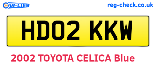 HD02KKW are the vehicle registration plates.