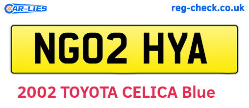NG02HYA are the vehicle registration plates.