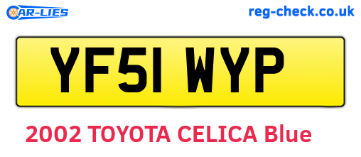 YF51WYP are the vehicle registration plates.