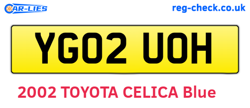 YG02UOH are the vehicle registration plates.