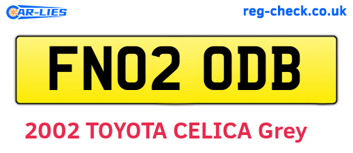 FN02ODB are the vehicle registration plates.