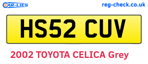 HS52CUV are the vehicle registration plates.