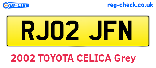 RJ02JFN are the vehicle registration plates.