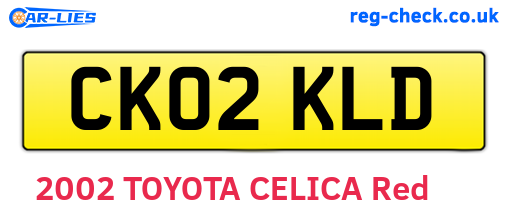 CK02KLD are the vehicle registration plates.
