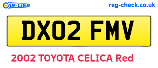 DX02FMV are the vehicle registration plates.