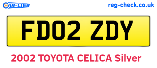 FD02ZDY are the vehicle registration plates.