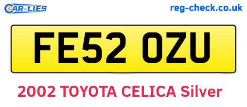 FE52OZU are the vehicle registration plates.
