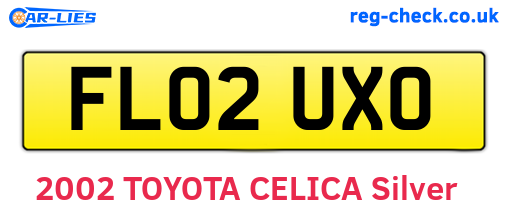 FL02UXO are the vehicle registration plates.