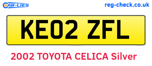 KE02ZFL are the vehicle registration plates.