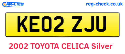 KE02ZJU are the vehicle registration plates.