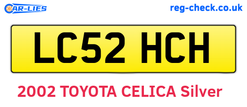 LC52HCH are the vehicle registration plates.