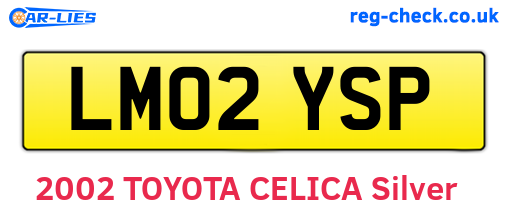 LM02YSP are the vehicle registration plates.