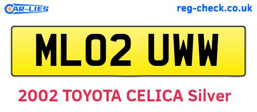 ML02UWW are the vehicle registration plates.