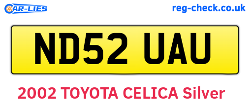 ND52UAU are the vehicle registration plates.