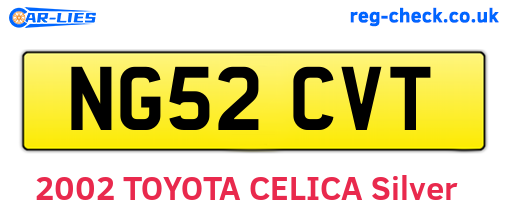NG52CVT are the vehicle registration plates.