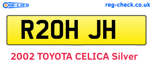 R20HJH are the vehicle registration plates.
