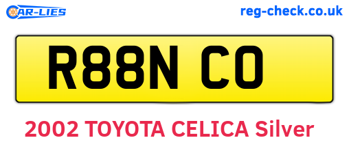 R88NCO are the vehicle registration plates.