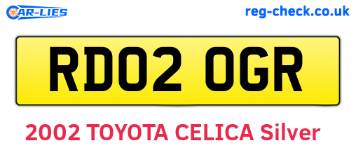 RD02OGR are the vehicle registration plates.