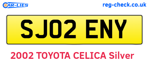 SJ02ENY are the vehicle registration plates.