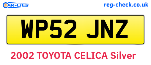 WP52JNZ are the vehicle registration plates.