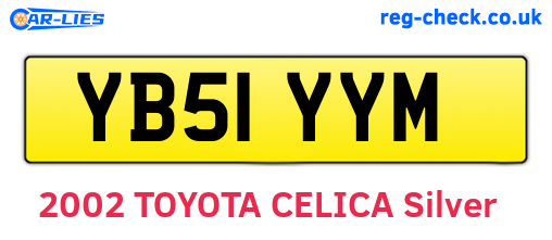 YB51YYM are the vehicle registration plates.
