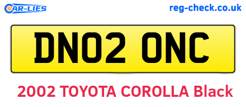 DN02ONC are the vehicle registration plates.