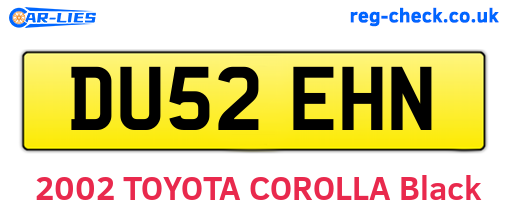 DU52EHN are the vehicle registration plates.