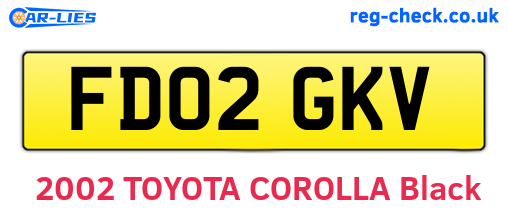 FD02GKV are the vehicle registration plates.