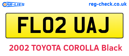 FL02UAJ are the vehicle registration plates.