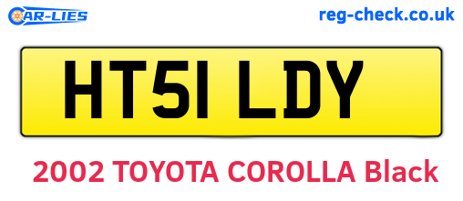 HT51LDY are the vehicle registration plates.