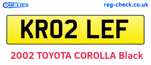 KR02LEF are the vehicle registration plates.