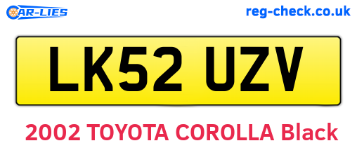 LK52UZV are the vehicle registration plates.