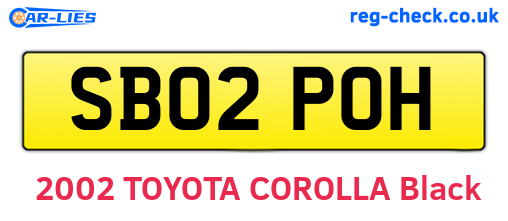 SB02POH are the vehicle registration plates.