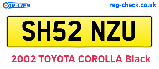SH52NZU are the vehicle registration plates.