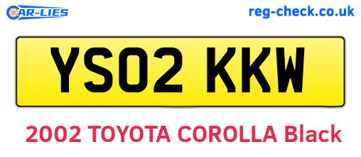 YS02KKW are the vehicle registration plates.