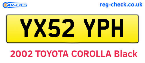 YX52YPH are the vehicle registration plates.