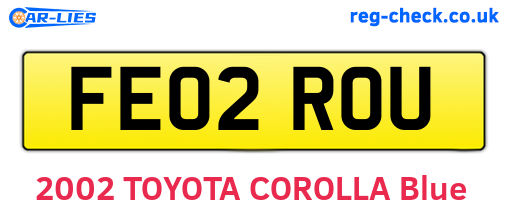 FE02ROU are the vehicle registration plates.