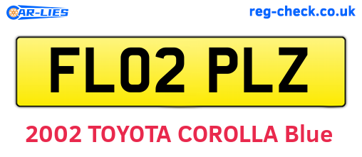FL02PLZ are the vehicle registration plates.