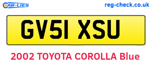 GV51XSU are the vehicle registration plates.