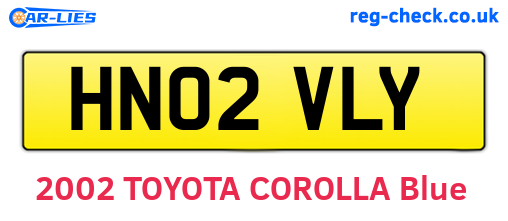 HN02VLY are the vehicle registration plates.