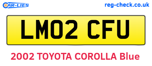 LM02CFU are the vehicle registration plates.