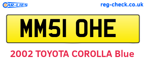 MM51OHE are the vehicle registration plates.