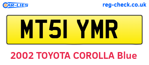 MT51YMR are the vehicle registration plates.