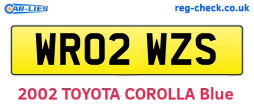 WR02WZS are the vehicle registration plates.