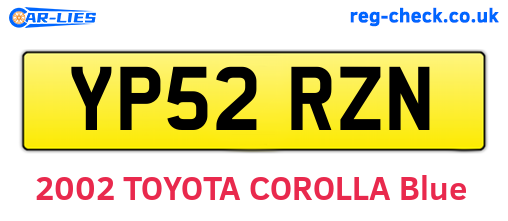 YP52RZN are the vehicle registration plates.