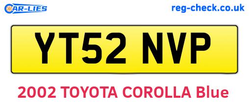 YT52NVP are the vehicle registration plates.