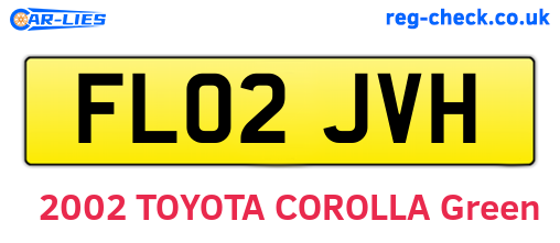 FL02JVH are the vehicle registration plates.