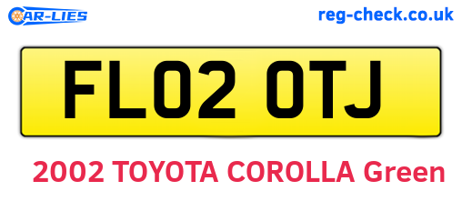 FL02OTJ are the vehicle registration plates.