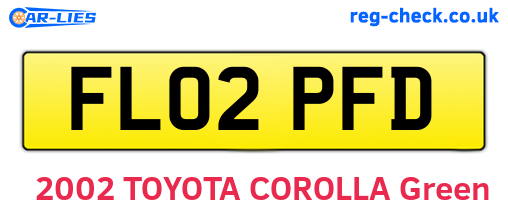 FL02PFD are the vehicle registration plates.