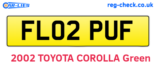 FL02PUF are the vehicle registration plates.